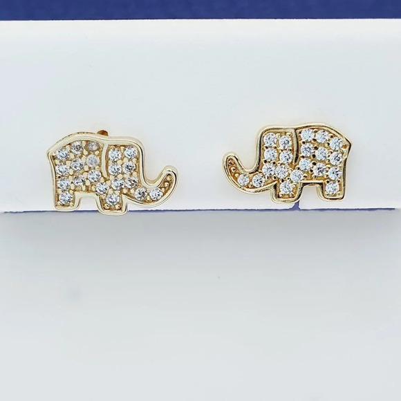 925 Sterling Silver CZ Stud Earrings for Women/Girl US925P1215